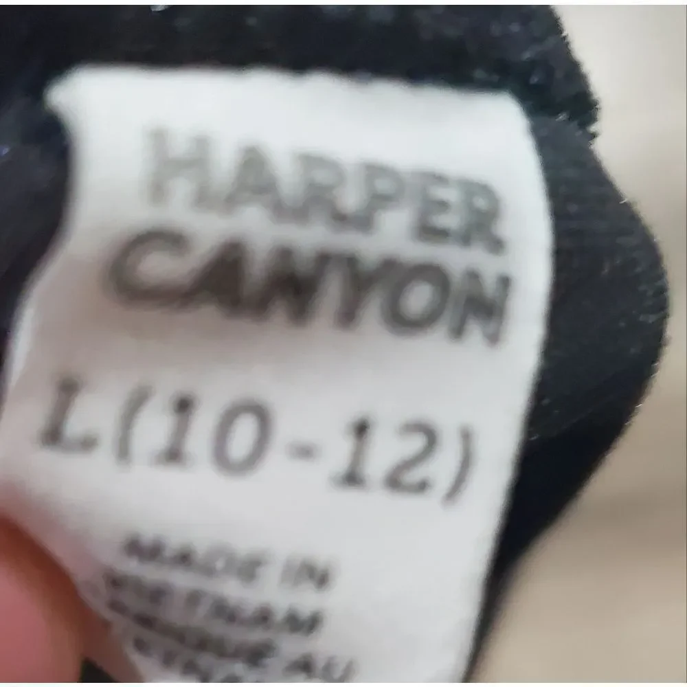 Girls Sparkle Velvet Harper Canyon Dress Size 10-12 Midnight Black Dress